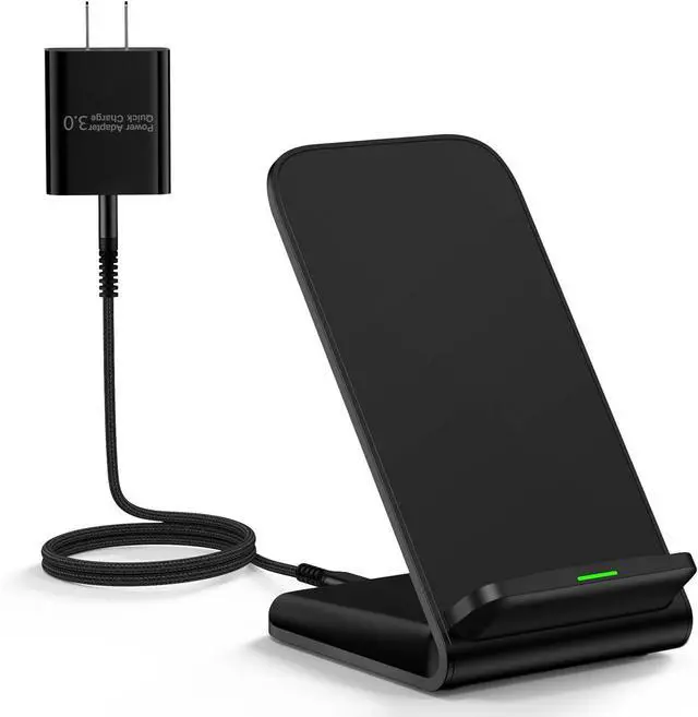 Main image of Wireless Charger Fast Charging Stand Wireless Android Desk Phone Charger Pad 15W for  Galaxy S24 S25 Ultra Plus S24FE S23FE S22 S21 Pixel 9 Pro iPhone 16/15 Pro Max with 18W Adapter