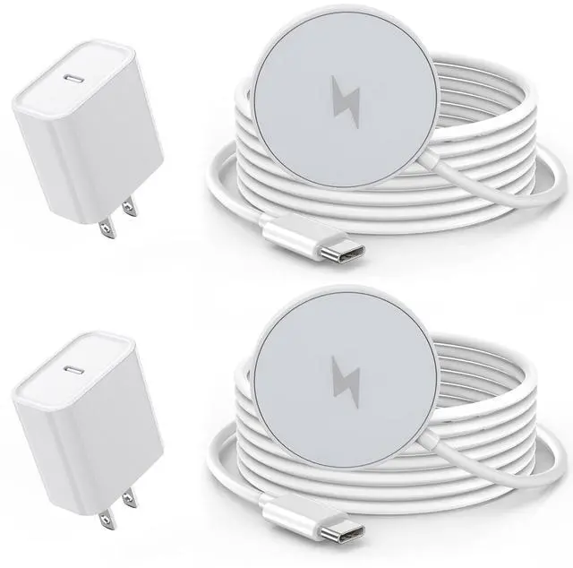 Main image of Magnetic Wireless Charger for iPhone 16 15 2Pack 6FT 15W  Fast Mag-Safe Charger with USB C Fast Charging Block Adapter for iPhone 16/16 Pro/Pro Max/15/14/13/12/Plus/Pro/Pro Max AirPods 3/2/Pro 2