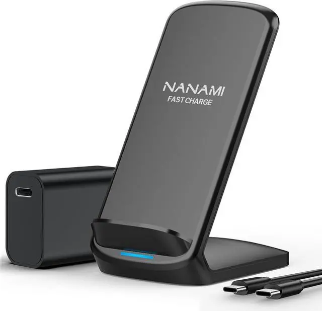 Main image of Fast Wireless Charger Qi Certified Wireless Charging Stand with QC3.0 Adapter USB Charger for iPhone 16/16 Plus/16 Pro/16 Pro Max/15/14/13/12 10W for  Galaxy S25/S24/S23/S22/S21/Note 20