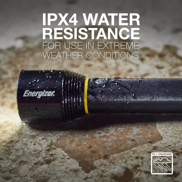 Alt view image 4 of 7 - ENERGIZER LED Flashlight Vision PRO Ultra Bright 1000+ Lumens IPX4 Water Resistant Aircraft-Grade Aluminum LED Light Rugged Metal Flash Light for Outdoors Emergency Power Outage Black