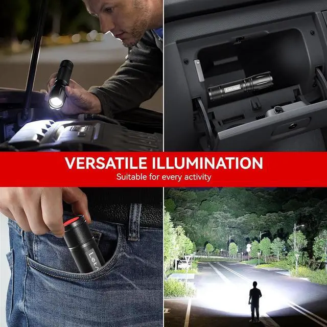 Alt view image 7 of 7 - Tactical Flashlight S2000-2 Pack Bright Military Grade LED Flashlights High Lumens - Portable Handheld Flash Light 5 Modes Zoomable Waterproof Flashlights for Home Emergency Camping Outdoor