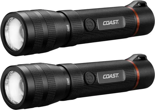Main image of G60R 1000 Lumen Waterproof Rechargeable LED Flashlight 2-Pack