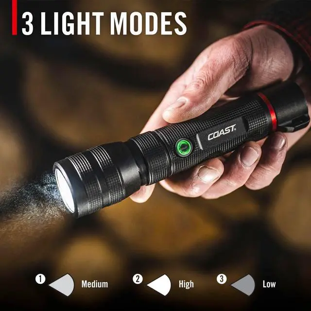 Alt view image 5 of 7 - G60R 1000 Lumen Waterproof Rechargeable LED Flashlight 2-Pack