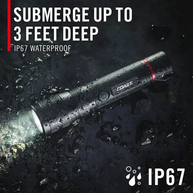 Alt view image 6 of 7 - G60R 1000 Lumen Waterproof Rechargeable LED Flashlight 2-Pack