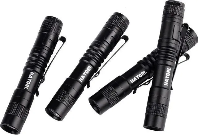 Main image of LED Mini Flashlight Bright Small Handheld Pocket Flashlights Tactical High Lumens Pen Light for Camping Outdoor Emergency 4 Pack(3.55Inch)