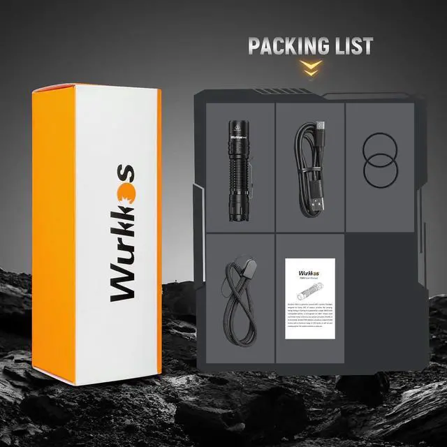 Alt view image 7 of 7 - TD02 Led Tactical Flashlight Super Bright Pocket Flashlights Rechargeable 2000 High Lumens Flashlight EDC Flash Light with Type C Charging Port Tail Switch for Outdoor and Indoor Activities