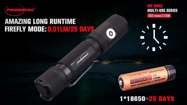 Alt view image 5 of 7 - M5-G3 2030 Lumens Rechargeable Tactical Flashlight 330M Throw with Magnetic Charging and Dual Switch LED Flashlight for Outdoor Emergency