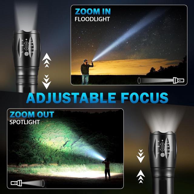 Alt view image 3 of 7 - 6Pack LED Flashlights High Lumens 5Mode Tactical Flashlight for Home Small Flashlights Powerful Pocket Flashlight Bright Adjustable Torch Light Mini Flash Light for Emergencies Camping Outdoor