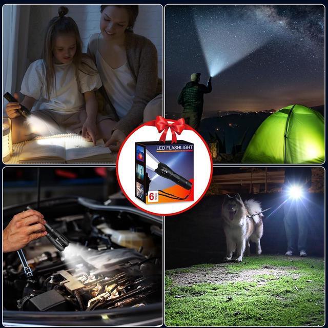 Alt view image 7 of 7 - 6Pack LED Flashlights High Lumens 5Mode Tactical Flashlight for Home Small Flashlights Powerful Pocket Flashlight Bright Adjustable Torch Light Mini Flash Light for Emergencies Camping Outdoor