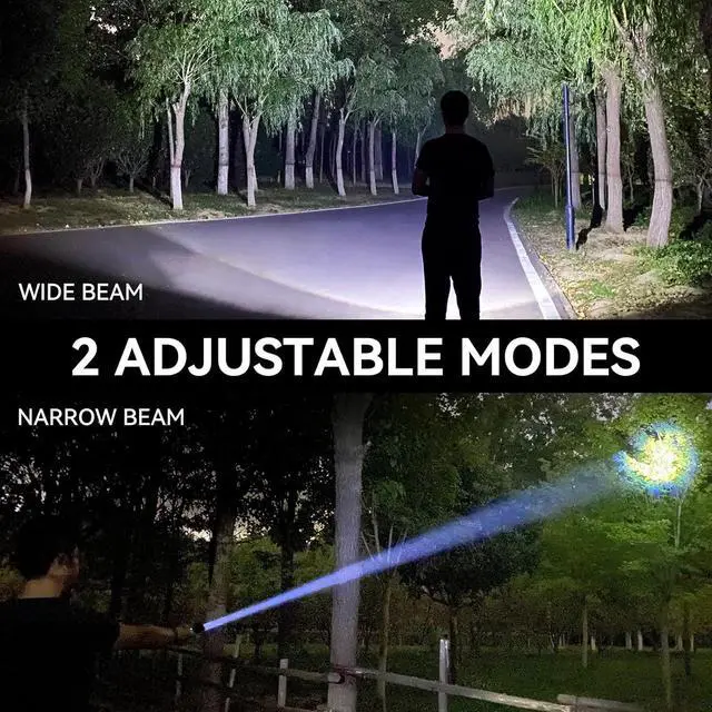 Alt view image 5 of 7 - Rechargeable Flashlights 90 000 High Lumen 2 Pack Super Bright LED Flashlight with 5 Modes High Powered Flash Light for Home Camping Outdoor