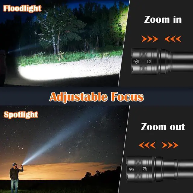 Alt view image 4 of 7 - 3Pack Rechargeable Flashlights Tactical Flashlight High Lumens Super Bright Flashlight Mini Small Flashlights Powerful LED Linterna Recargable Pocket Handheld LED Flash Light for Home Emergency