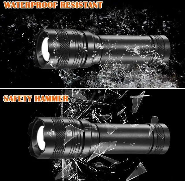 Alt view image 6 of 7 - 3Pack Rechargeable Flashlights Tactical Flashlight High Lumens Super Bright Flashlight Mini Small Flashlights Powerful LED Linterna Recargable Pocket Handheld LED Flash Light for Home Emergency