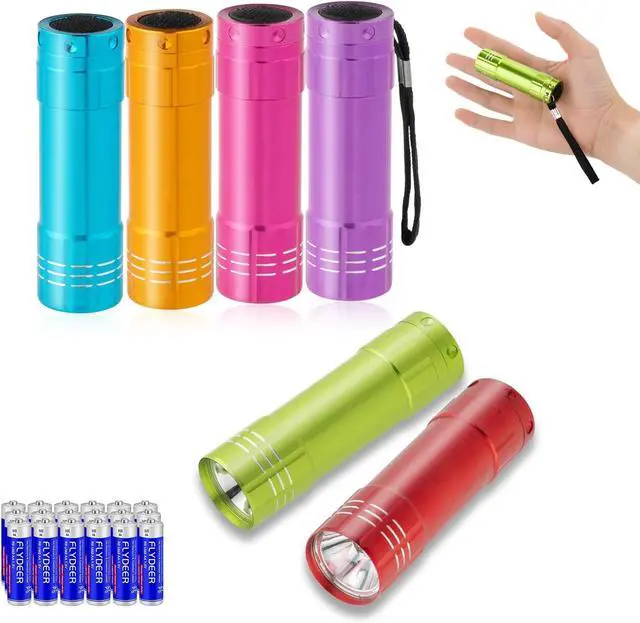 Main image of 6 Pack Stocking Stuffers Small Mini LED Flashlight Christmas Gifts Flashlights for Kids 100 Lumen with Battery Bright Camping Flash Light for Party Favor Gift to Halloween