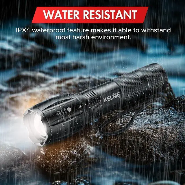 Alt view image 4 of 7 - 3 Pack Flashlights High Lumens Powerful Tactical Flashlights with 5 Modes Zoomable Small LED Flashlight Waterproof Handheld Flash Light for Home Emergencies Camping Hiking (Battery Included)