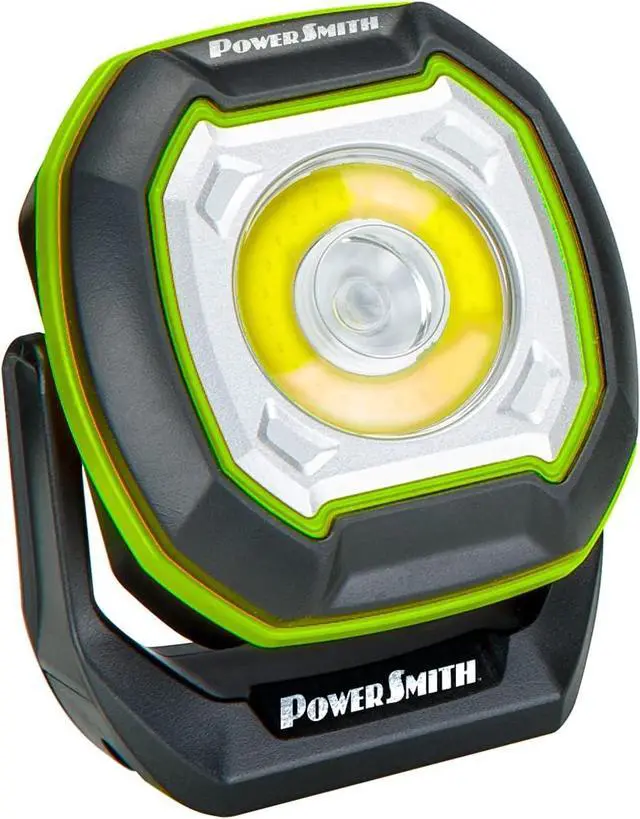 Main image of Work Light Rechargeable Flashlight 800 Lumen 180° Kickstand with Magnetic Base Hanging Hook and 1/4 Threaded Fitting for Tripod USB Output (PILF800S) Black