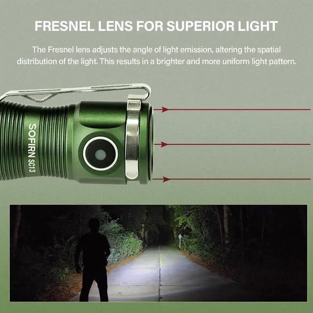 Alt view image 6 of 7 - sofirn SC13 Small Rechargeable Flashlight, Pocket EDC Flashlight Bright 1300 Lumens with Magnetic Tail Cap, Mini Pocket Lights for Everyday Carry Emergenices Outdoor Camping Hiking