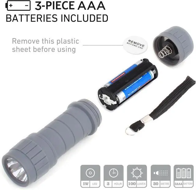 Alt view image 4 of 7 - 6-Pack Small Flashlights Set Super Bright 100 Lumen LED Flashlight Pack with 18-Piece AAA Batteries Included Mini Flashlight Outdoor Flashlight for Camping Hiking Emergency