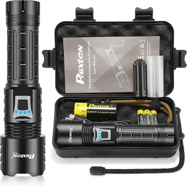 Main image of Rechargeable Flashlights High Lumens 1000000 Super Bright Long Range 3280FT Long Lasting 15H Powerful USB C LED Strong Flash Light High Powered Heavy Duty Zoomable for Home Camping Gift