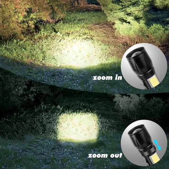 Alt view image 6 of 7 - Rechargeable Flashlights USB-C Stocking Stuffers Small LED Lantern Flashlights Bright Clip-On Light EDC Flash Light with Side COB Light for Camping Home Emergency 4 Pack