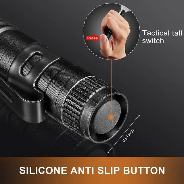 Alt view image 4 of 6 - 10 Pieces Mini Pen Light Flashlight Small LED Pen Light Aluminum Pocket Flashlight with Clip for Inspection Camping Emergency Diary Lighting(3.5 Inches 5.2 Inches)