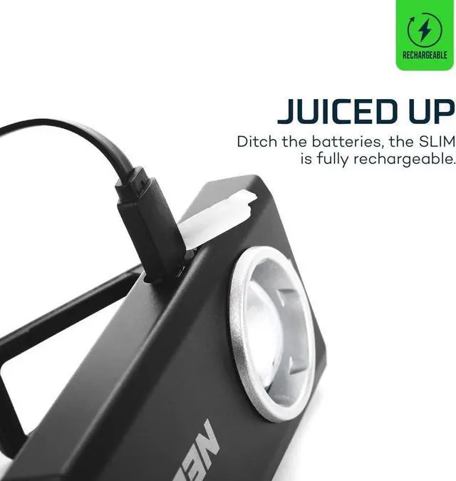 Alt view image 5 of 6 - NEBO SLIM Pocket Flashlight | 500 Lumens, Rechargeable Mini EDC Work Light, Magnetic Base & Dimmable Brightness, Durable & Water Resistant, Includes Charging Cable  Black