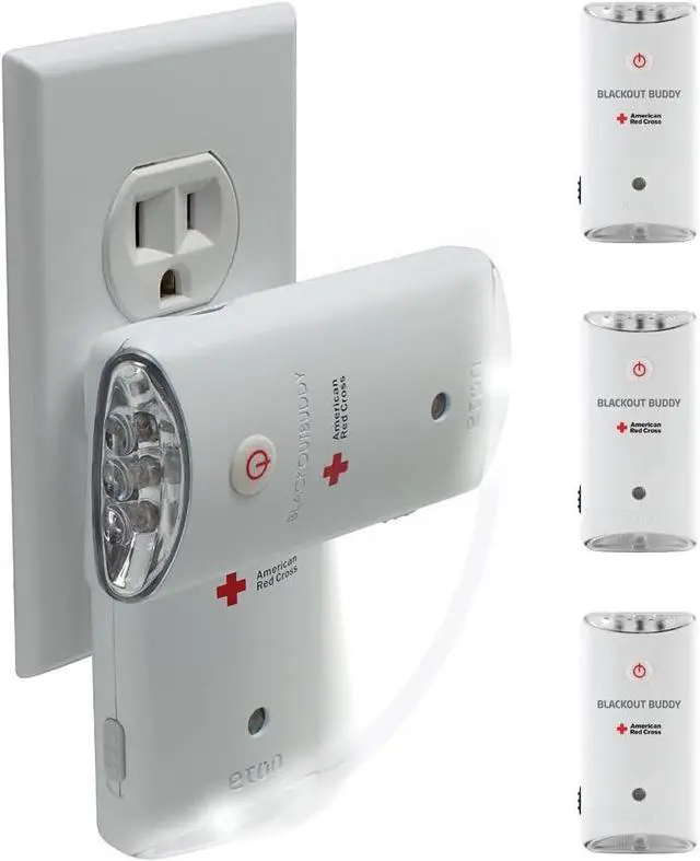 Main image of American Red Cross Blackout Buddy Swivel Emergency Flashlight (Pack of 3)