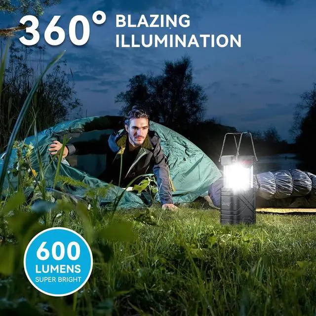 Alt view image 7 of 7 - 4 Pack Camping Lantern Rechargeable LED Lanterns Solar Lantern Battery Powered Hurricane Lantern Flashlights with 3 Powered Ways & USB Cable for Emergency Power Outage Hurricane Supplies