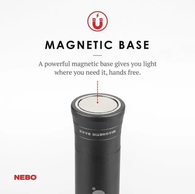 Alt view image 6 of 7 - BIG LARRY 2 Power Work Light | Bright Flashlight and Work Light with Clip and Magnetic Base | Storm Gray