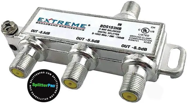 Alt view image 3 of 4 - Digital Splitters Professionals Install Every Day Across The U. S. A. 3-Way Coaxial Cable Splitter 1 GHz for HDTV/4K/8K TV High Speed Internet (Not for Satellite Dish Connections)