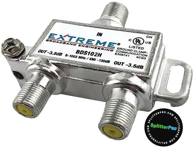 Alt view image 3 of 7 - Digital Splitters Professionals Install Every Day Across The U. S. A. 2-Way Coaxial Cable Splitter 1+ GHz for HDTV/4K/8K TV High Speed Internet (Not for Satellite Dish Connections.)