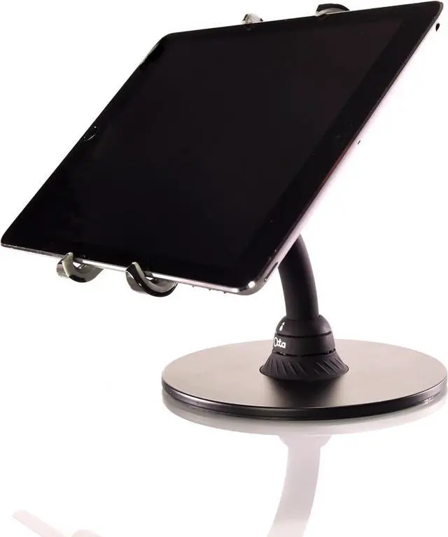Alt view image 5 of 7 - Rhino - 360o Adjustable Stand and Holder with Weighted Base for iPad Pro iPad Mini or iPad Kindle Surface Galaxy and Large Smartphones Point of Sale Digital Easle