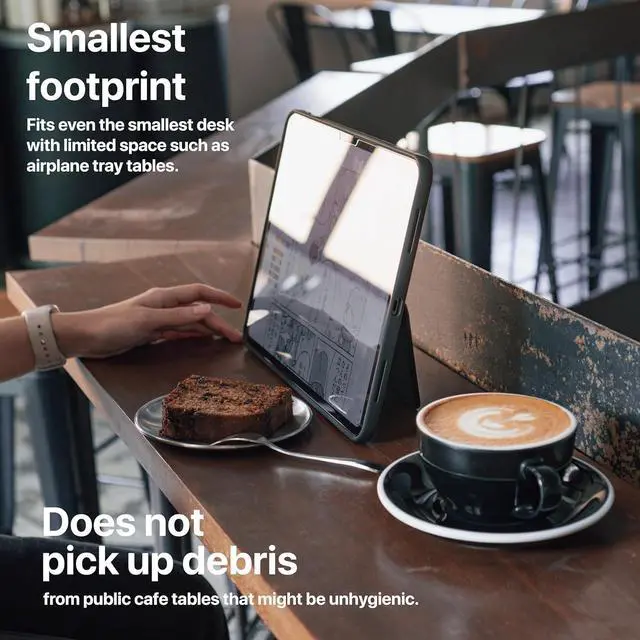 Alt view image 5 of 7 - TineeOwl for iPad Pro 11-inch Case (M4) 2024, Adjustable Kickstand Magnetic Cover - Infinite Viewing Angles, Portrait/Landscape Stand, Apple Pencil Charging, Dove Series (Black)