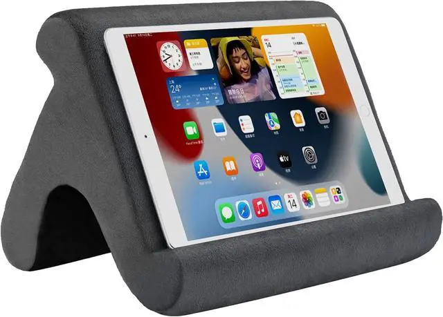 Main image of Tablet Pillow Stand Tablet Stand Tablet Holder Dock for Bed with 3 Viewing Angles  Compatible with all tablets Phones and iPad Pro 9.7 10.5 12.9 Air Mini 4 3 Kindle E-Reader and books(Grey)