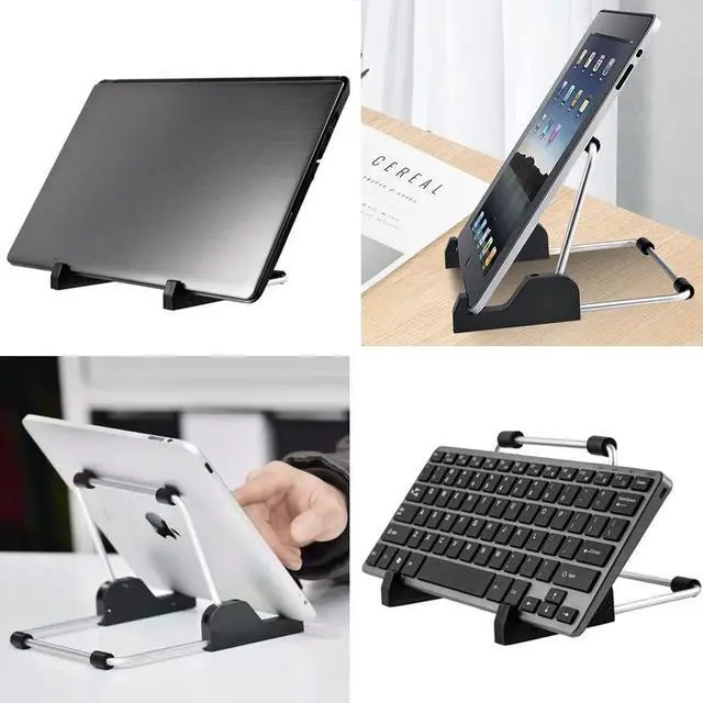 Alt view image 6 of 7 - Tablet Stand Adjustable Aluminum Alloy Non-Slip Tablet Holder for Desk Fit for Tablets ipad  and Kindle Fire Display Stand Picture Frame Stand for Photo