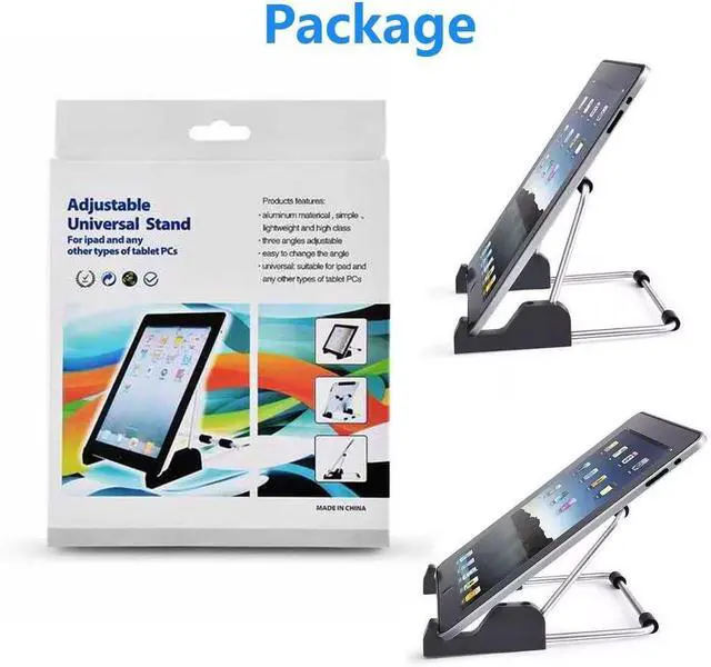 Alt view image 7 of 7 - Tablet Stand Adjustable Aluminum Alloy Non-Slip Tablet Holder for Desk Fit for Tablets ipad  and Kindle Fire Display Stand Picture Frame Stand for Photo