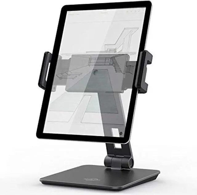 Main image of Tablet Stand Tightness Adjustable Aluminum Alloy Tablet Stand for Desk 360° Swivel Foldable Tablets Stands Dock for 4-14Tablets/Phone iPad Series  Galaxy Tabs Kindle Fire Etc.