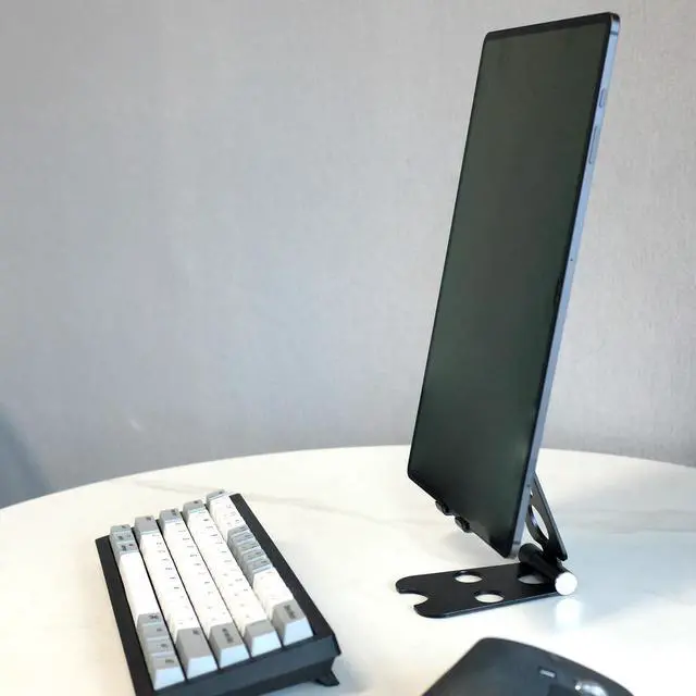Alt view image 5 of 6 - Aluminum Alloy Tablet Stand for Portable Monitor Up to 16 Foldable iPad Stand Holder Adjustable Computer Office Desk Accessories for Kindle Switch iPad Pro/Air/Mini iPhone Pro/Max/Plus