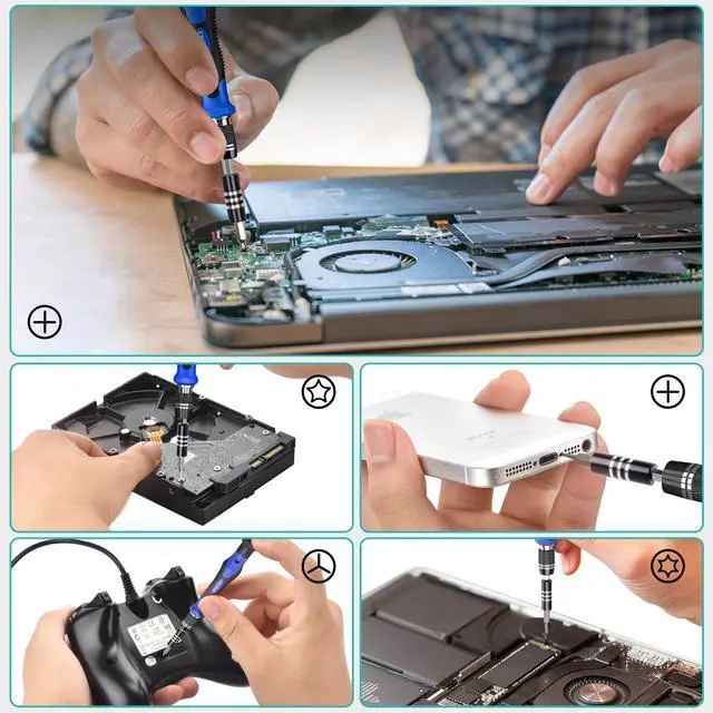 Alt view image 6 of 6 - 140 in 1 Precision Screwdriver Set, Professional Computer, Laptop Repair Tool Kit, Cell Phone Repair Tool Kit, Compatible for iPhone, Tablet, Macbook, PC, and Xbox Repair