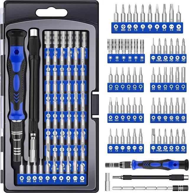 Main image of 62 in 1 Precision Screwdriver Kit Electronics Repair Tool Kit Magnetic Driver Kit with Flexible Shaft Extension Rod for Mobile Phone Smartphone Game Console PC Tablet