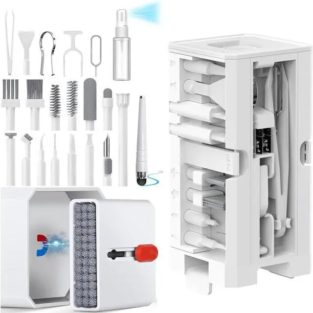 Main image of 32-in-1 Multifunctional Cleaning Kit - Phone Computer & Headphone Cleaner for All Electronics Ideal for iPhone MacBook & Gaming PC