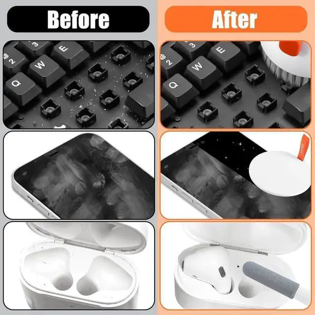Alt view image 4 of 7 - 32-in-1 Multifunctional Cleaning Kit - Phone Computer & Headphone Cleaner for All Electronics Ideal for iPhone MacBook & Gaming PC