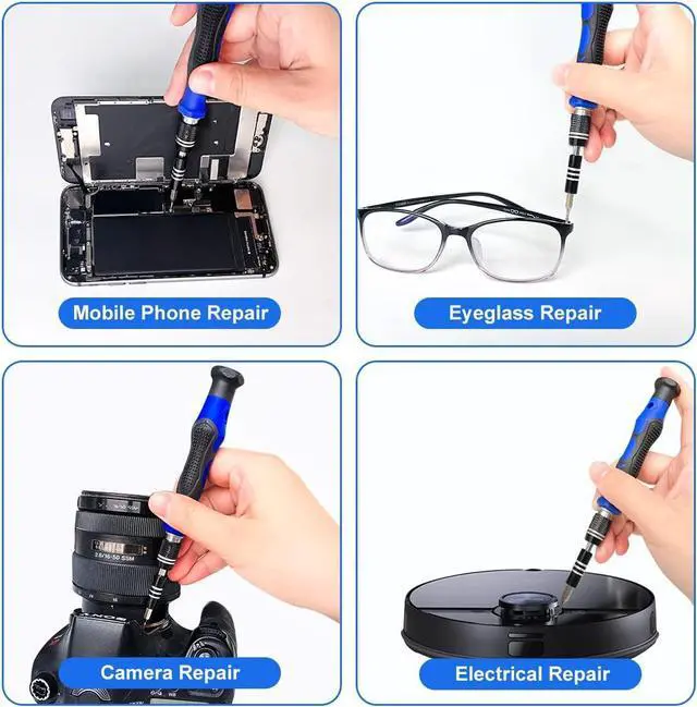 Alt view image 6 of 7 - 142 IN 1 Professional Computer Repair Tool Kit Precision Screwdriver Set with 120 Bits Magnetic Repair Tool Kit for iPhone MacBook Computer Laptop PC Tablet PS4 Game Console and Others