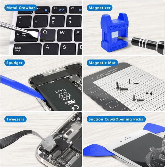Alt view image 4 of 7 - Precision Screwdriver Set Unamela 139 in 1 Computer Repair Tool Kit Magnetic Screwdriver Kit with 120 Bits Compatible for PC Building Laptop MacBook Tablet iPhone PS4 Xbox Game Console