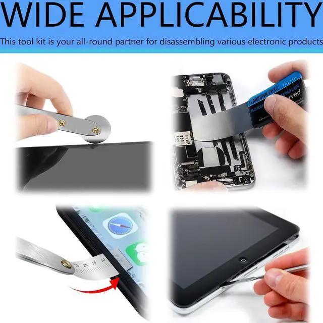 Alt view image 5 of 5 - 6 Piece Metal Spudger Pry Tool Kit for Electronics Repair with Laptop Cell Phone Tablet Computer Electronics Repair