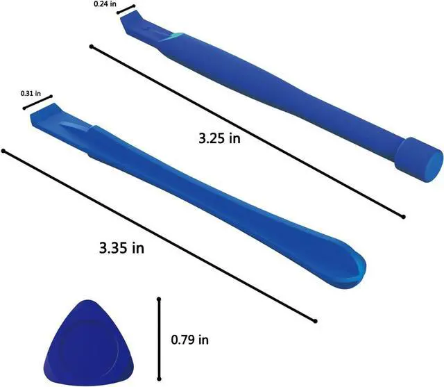 Alt view image 3 of 5 - 10pcs Universal Triangular Prying Tool 2pcs pry Bars Plastic Spudger Tool Kit Prying & Open Tool for iPhone Laptop Desktop LCD Screen case Removal