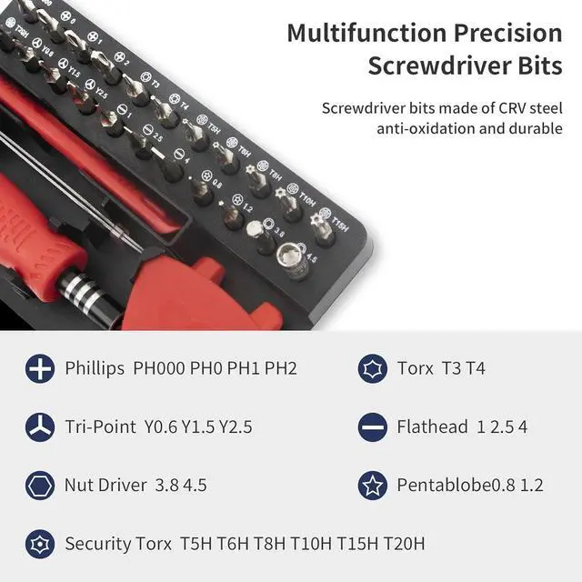 Alt view image 2 of 7 - Small Precision Computer Screwdriver Set: 35IN1 Mini Screwdriver Repair Tool Kit with 22 Magnetic Drill Bits Magnetizer Suitable for PC Phone Camera Laptop PS4 PS5 and Watch
