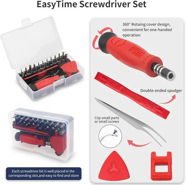 Alt view image 4 of 7 - Small Precision Computer Screwdriver Set: 35IN1 Mini Screwdriver Repair Tool Kit with 22 Magnetic Drill Bits Magnetizer Suitable for PC Phone Camera Laptop PS4 PS5 and Watch