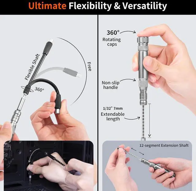 Alt view image 5 of 6 - 132 in 1 Precision Screwdriver Set with Magnetic Driver Kit Professional Electronics Repair Tool Kit for Computer PC Mac-Book Laptop Tablet iPhone Xbox Game Console