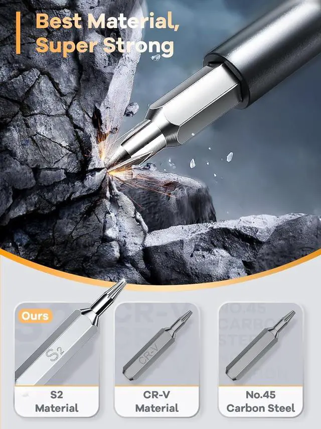 Alt view image 3 of 7 - [Military-Grade] 52-in-1 Precision Screwdriver Sets Small Magnetic Repair Tool Kit for iPhone MacBook Computer Laptop Watch PC PS4 Xbox Game Console Mini Screw Driver for Men