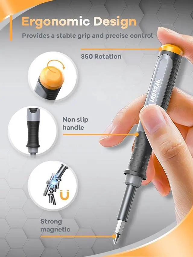 Alt view image 5 of 7 - [Military-Grade] 52-in-1 Precision Screwdriver Sets Small Magnetic Repair Tool Kit for iPhone MacBook Computer Laptop Watch PC PS4 Xbox Game Console Mini Screw Driver for Men